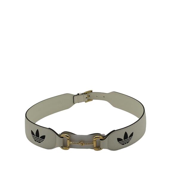 Gucci x Adidas Limited‎ Edition Horsebit Belt*BRAND-NEW White Leather SZ 95 - Picture 1 of 9